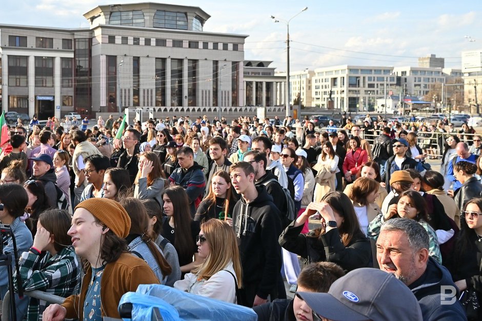 Посетители акции «Мин татарча сөйләшәм!»