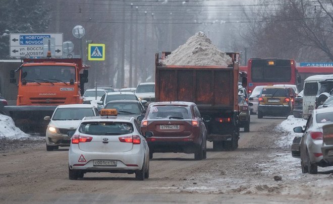 Пробки в Казани достигли 8 баллов